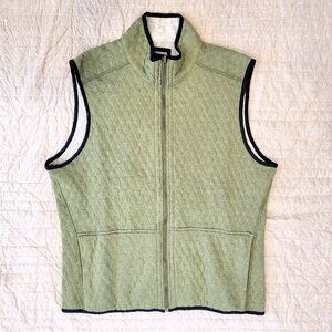 Bonobos Men’s Quilted Vest in Green / Gray Size Large